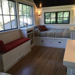 Remodeled Sleeping Porch with Beds and Built-ins