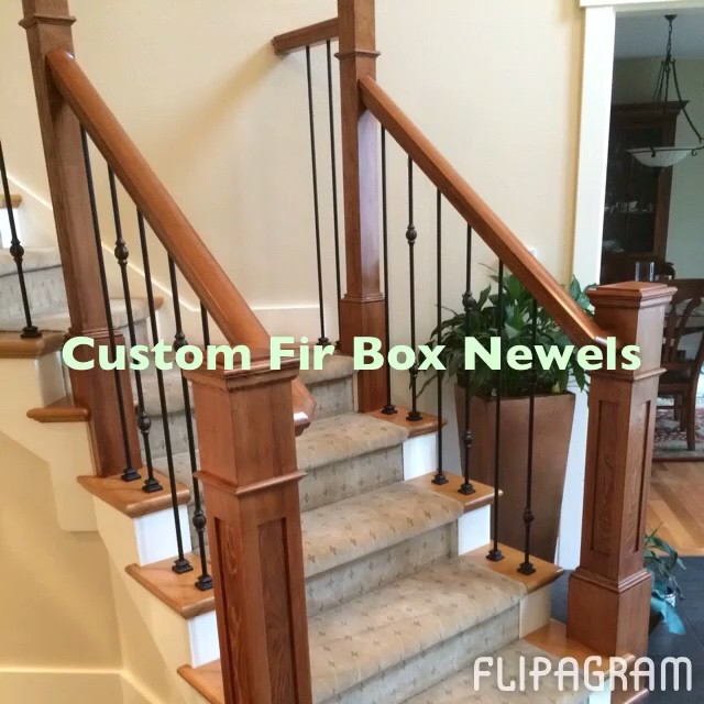 Custom Fir Box Newels